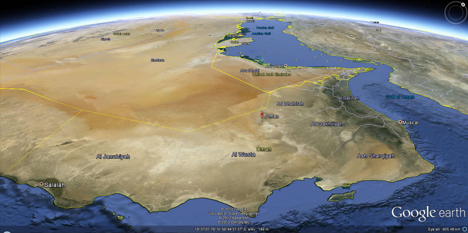 Oman Earth Map